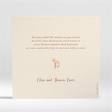 Dankeskarte Hochzeit ländliche eleganz - Vue 2