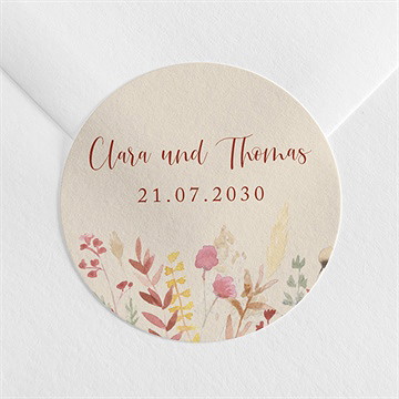 Aufkleber Hochzeit ländliche eleganz