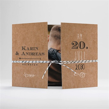 Hochzeitseinladung vertrauen - doppelklapp