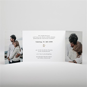 Hochzeitseinladung feldblumenstrauß - doppelklapp - Vue 2