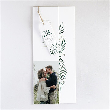 Hochzeitseinladung olivenzweig - dreiteilig - Vue 3