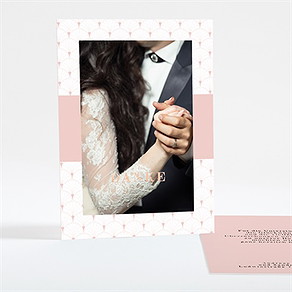 Dankeskarte Hochzeit art deco romantik - kupfer