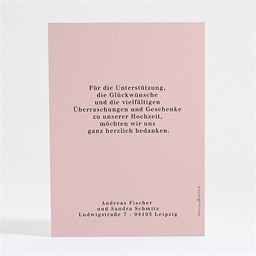 Dankeskarte Hochzeit Art Deco Romantik - Kupfer - Vue 4