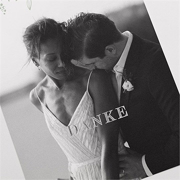 Dankeskarte Hochzeit silberne skizze - silber - Vue 3