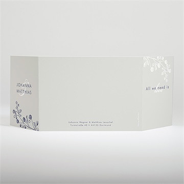 Hochzeitseinladung blühender zweig - doppelklapp - Vue 3