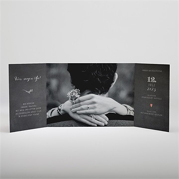 Hochzeitseinladung retro ausgefallen -doppelklapp - Vue 2