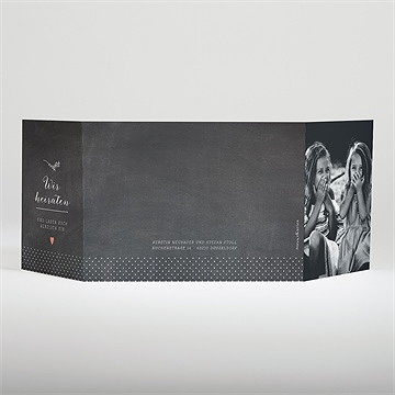 Hochzeitseinladung retro ausgefallen -doppelklapp - Vue 3