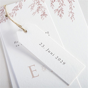Hochzeitseinladung goldene weide - dreiteilig - Vue 2