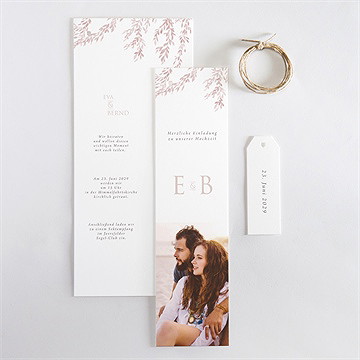 Hochzeitseinladung goldene weide - dreiteilig - Vue 4