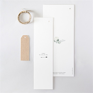 Hochzeitseinladung Silber-Linde - Dreiteilig - Vue 5