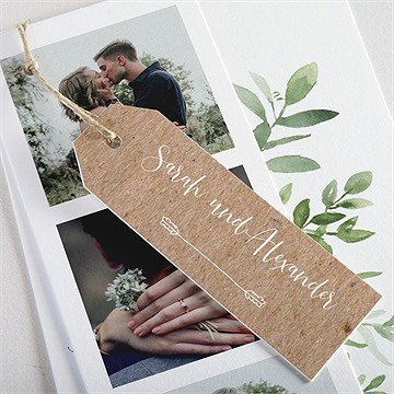 Hochzeitseinladung blättertanz - dreiteilig - Vue 2