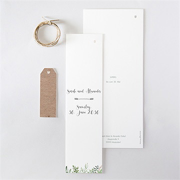 Hochzeitseinladung blättertanz - dreiteilig - Vue 5