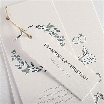 Hochzeitseinladung Schöner Glanz - Dreiteilig - Vue 2