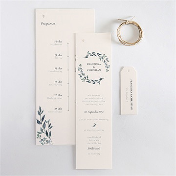 Hochzeitseinladung Schöner Glanz - Dreiteilig - Vue 4