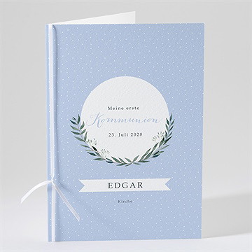 Kirchenheft Kommunion zartes blau