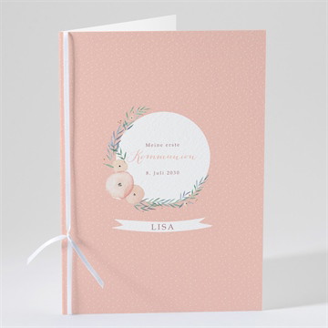 Kirchenheft Kommunion zartes rosa
