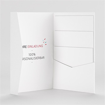 Hochzeitseinladung Blanco - Pocketfold (N84138) - vue 2