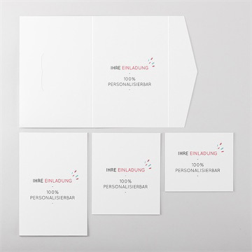 Hochzeitseinladung Blanco - Pocketfold (N84138) - vue 4