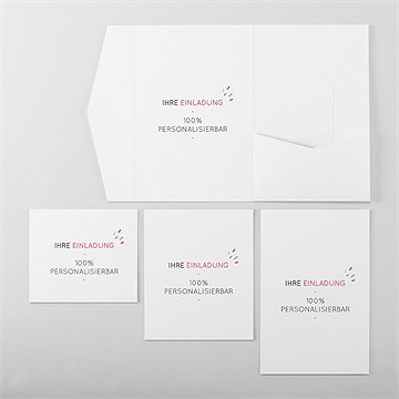 Hochzeitseinladung Blanco - Pocketfold (N84138) - vue 5
