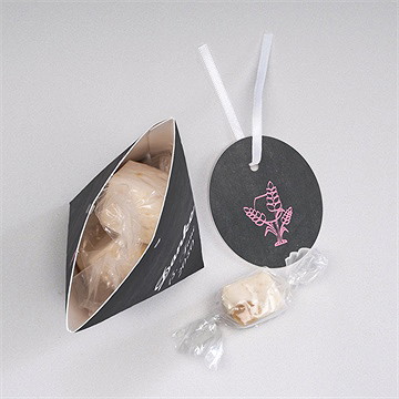 Geschenkbox Kommunion Weizenähren Rosa - Schachtel - Vue 3