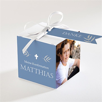 Geschenkbox Konfirmation Vergiss Mein Nicht Blau