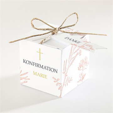 Geschenkbox Konfirmation Zarte Pflanzenmalerei