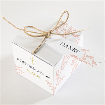 Geschenkbox Konfirmation Zarte Pflanzenmalerei - Vue 3