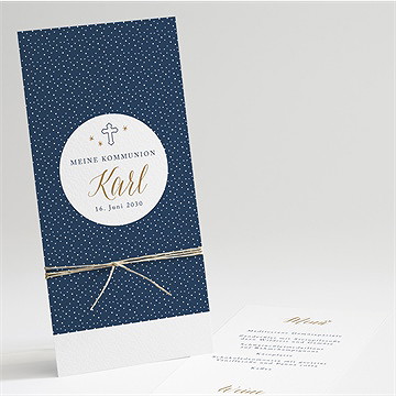 Menükarte Kommunion Sternenhimmel