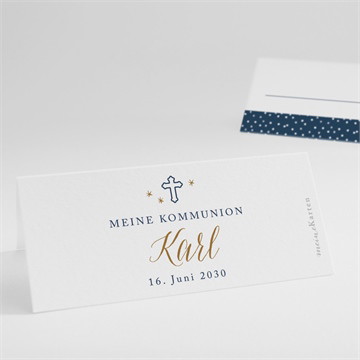 Tischkarte Kommunion sternenhimmel