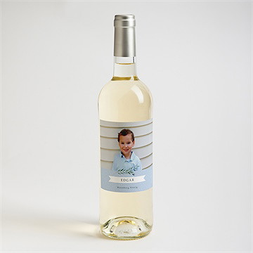 Flaschenetikett Kommunion Zartes Blau - Vue 2