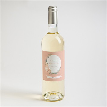 Flaschenetikett Kommunion Zartes Rosa - Vue 2