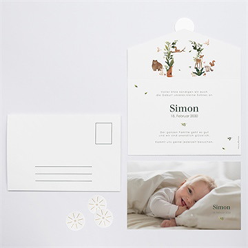 Geburtskarte Kleiner Dschungel - Vue 3