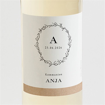 Flaschenetikett Kommunion Elegante Kommunion