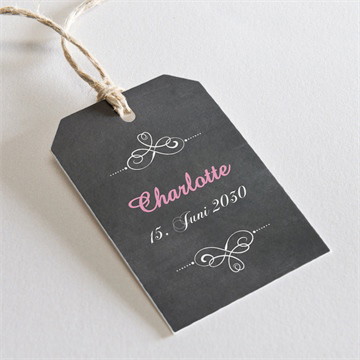 Geschenkanhänger Kommunion weizenähren rosa - magnet