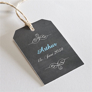 Geschenkanhänger Kommunion Weizenähren Blau