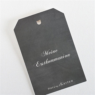 Geschenkanhänger Kommunion Weizenähren Blau - Vue 3