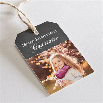 Geschenkanhänger Kommunion rosa taube - magnet