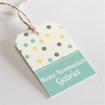 Geschenkanhänger Kommunion Kommunionskonfetti
