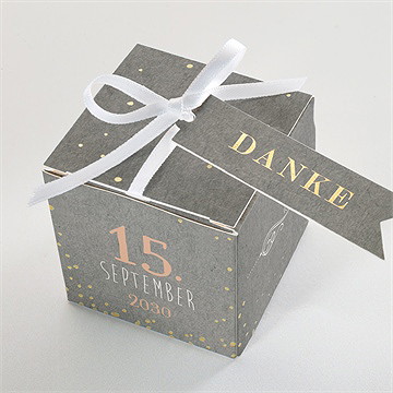 Geschenkbox Kommunion Kommunionssymbole - Gold - Vue 4