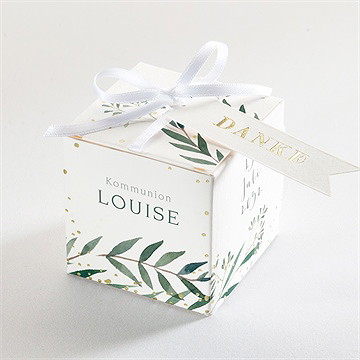 Geschenkbox Kommunion gartenfest - gold