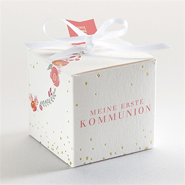 Geschenkbox Kommunion aquarellkranz - gold - Vue 3