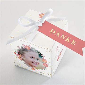 Geschenkbox Kommunion aquarellkranz - gold - Vue 4