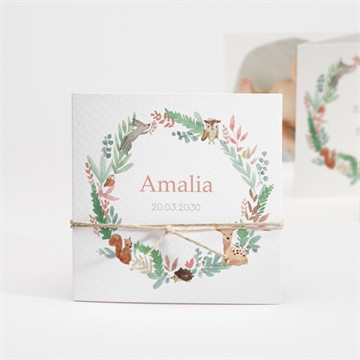 Geburtskarte tanz der waldtiere