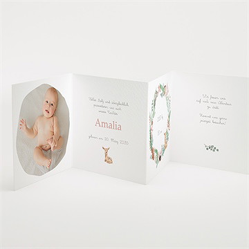 Geburtskarte Tanz Der Waldtiere - Vue 2