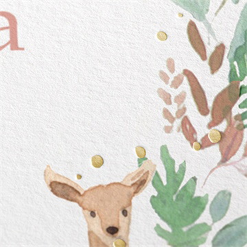 Geburtskarte Tanz Der Waldtiere - Gold - Vue 2