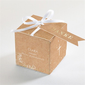 Geschenkbox - Würfel mit Vergoldung