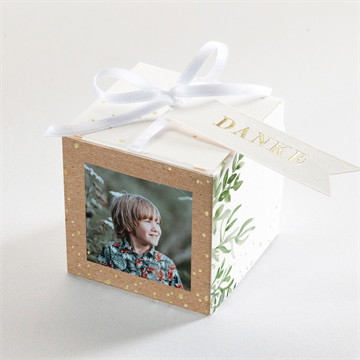 Geschenkbox - Würfel mit Vergoldung