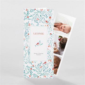 Geburtskarte klatschmohn - fotostreifen