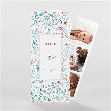 Geburtskarte klatschmohn - fotostreifen