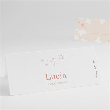Tischkarte Kommunion hoch hinaus